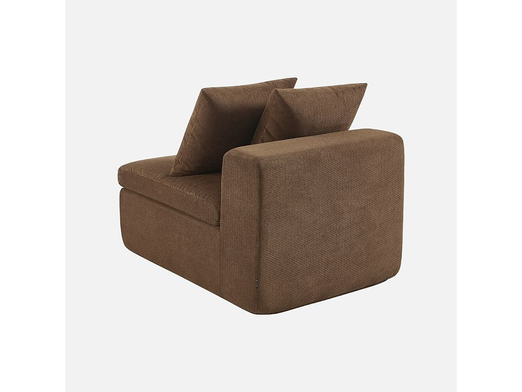 Canapé modulable marron tissu