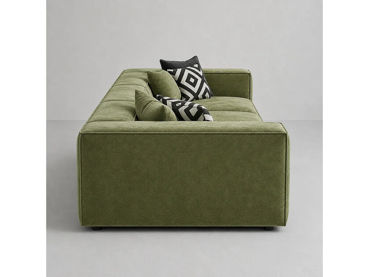 Canapé modulable vert tissu