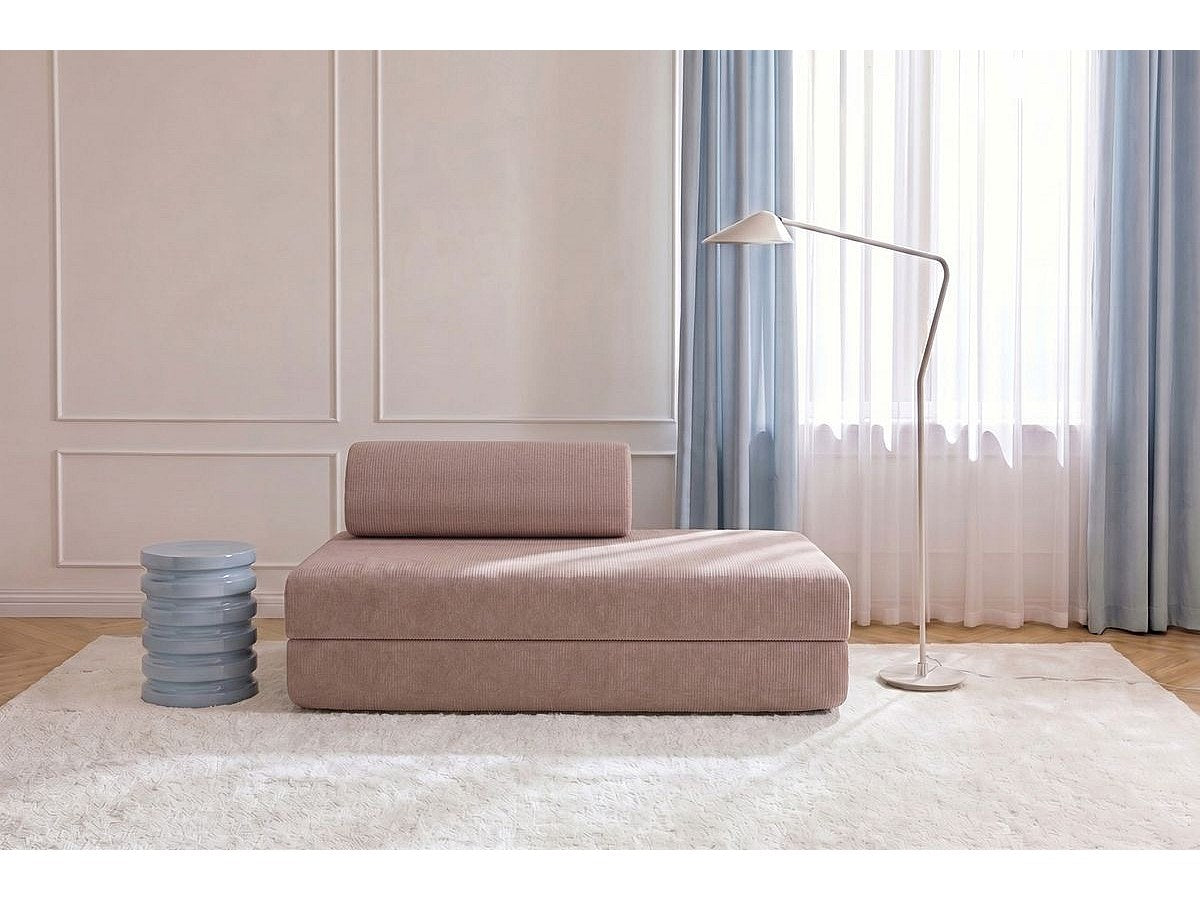 Canapé modulable convertible 2 places rose velours