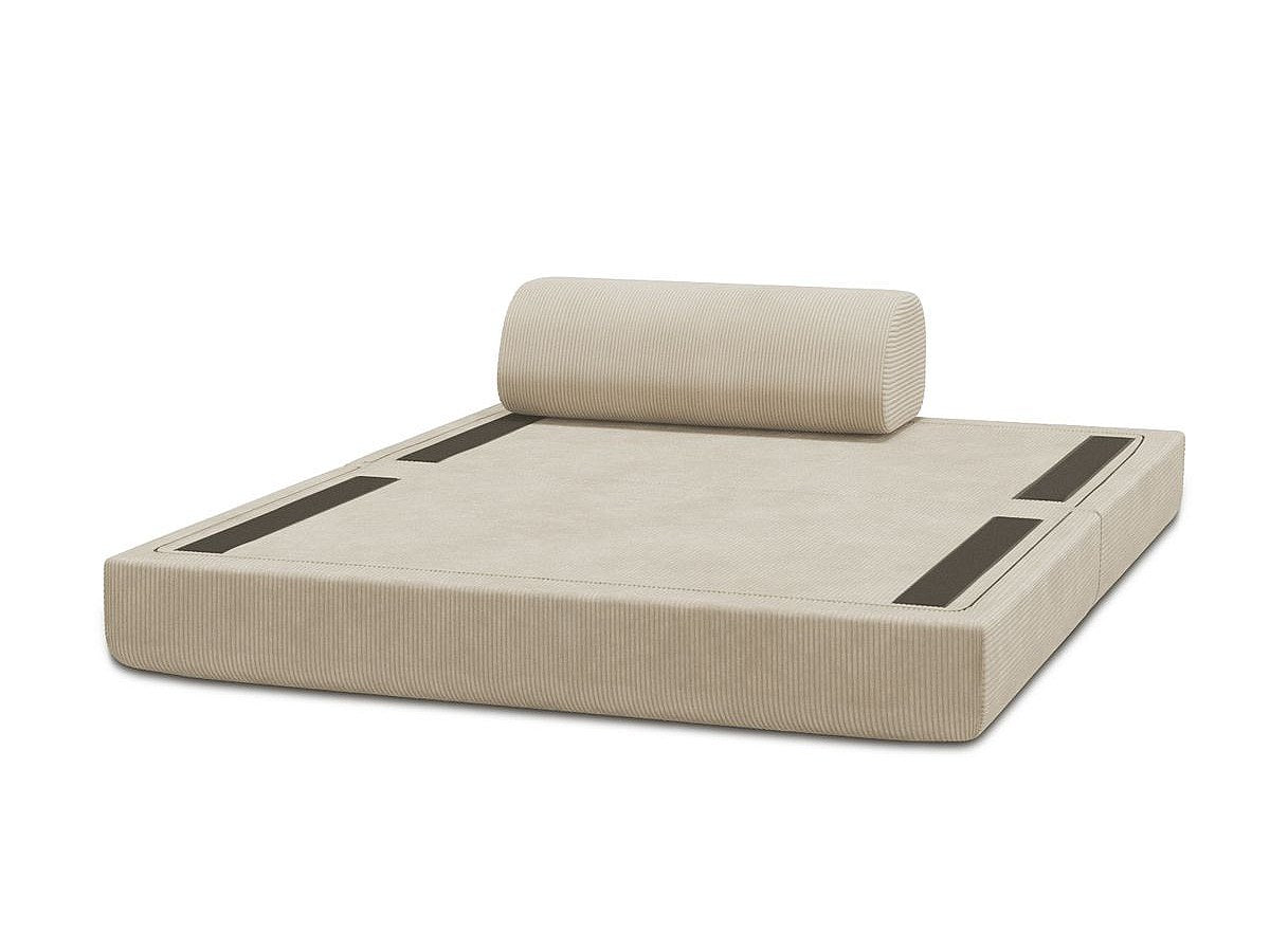 Canapé modulable convertible 2 places beige velours