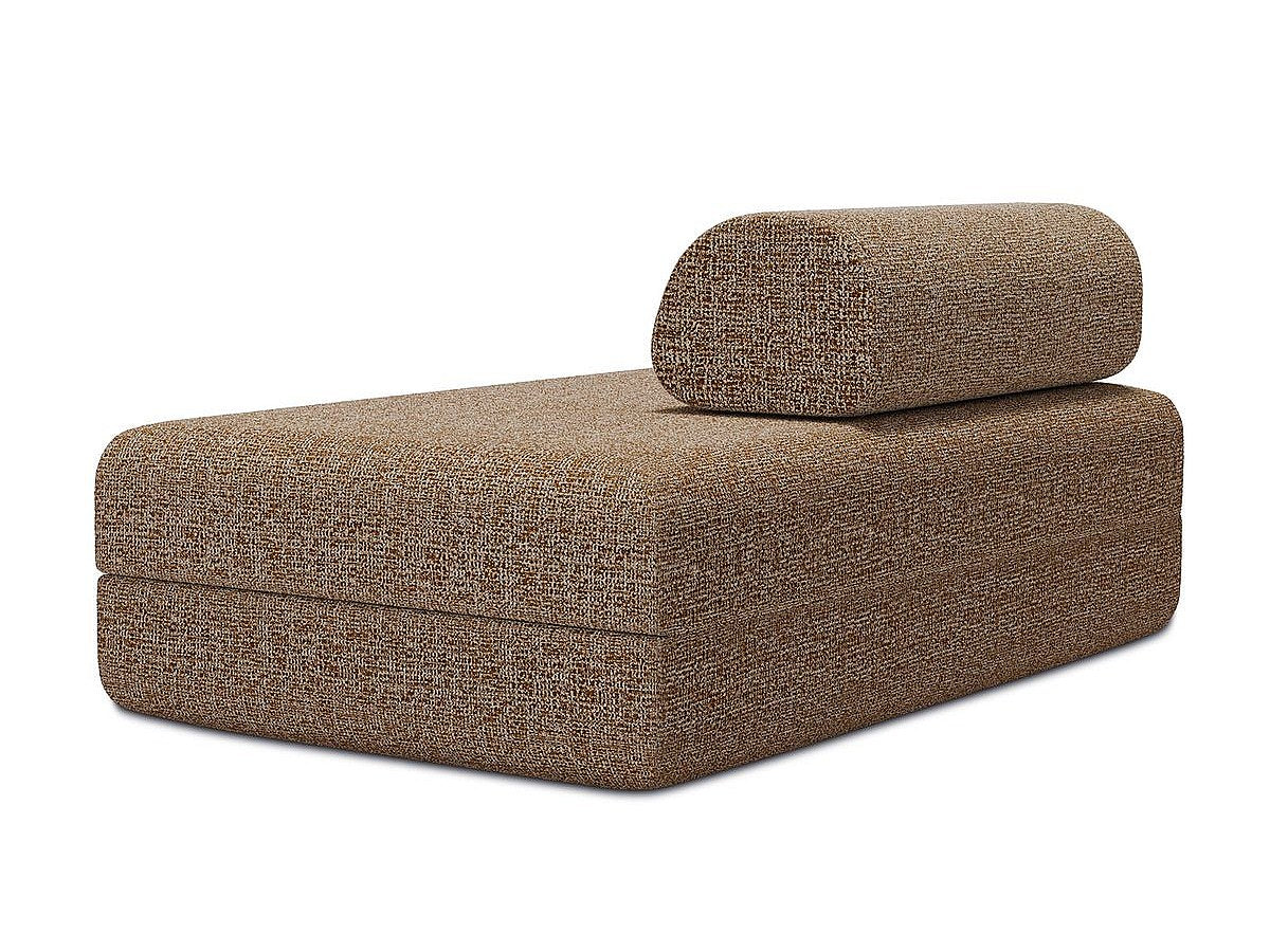 Canapé modulable convertible 2 places marron tissu