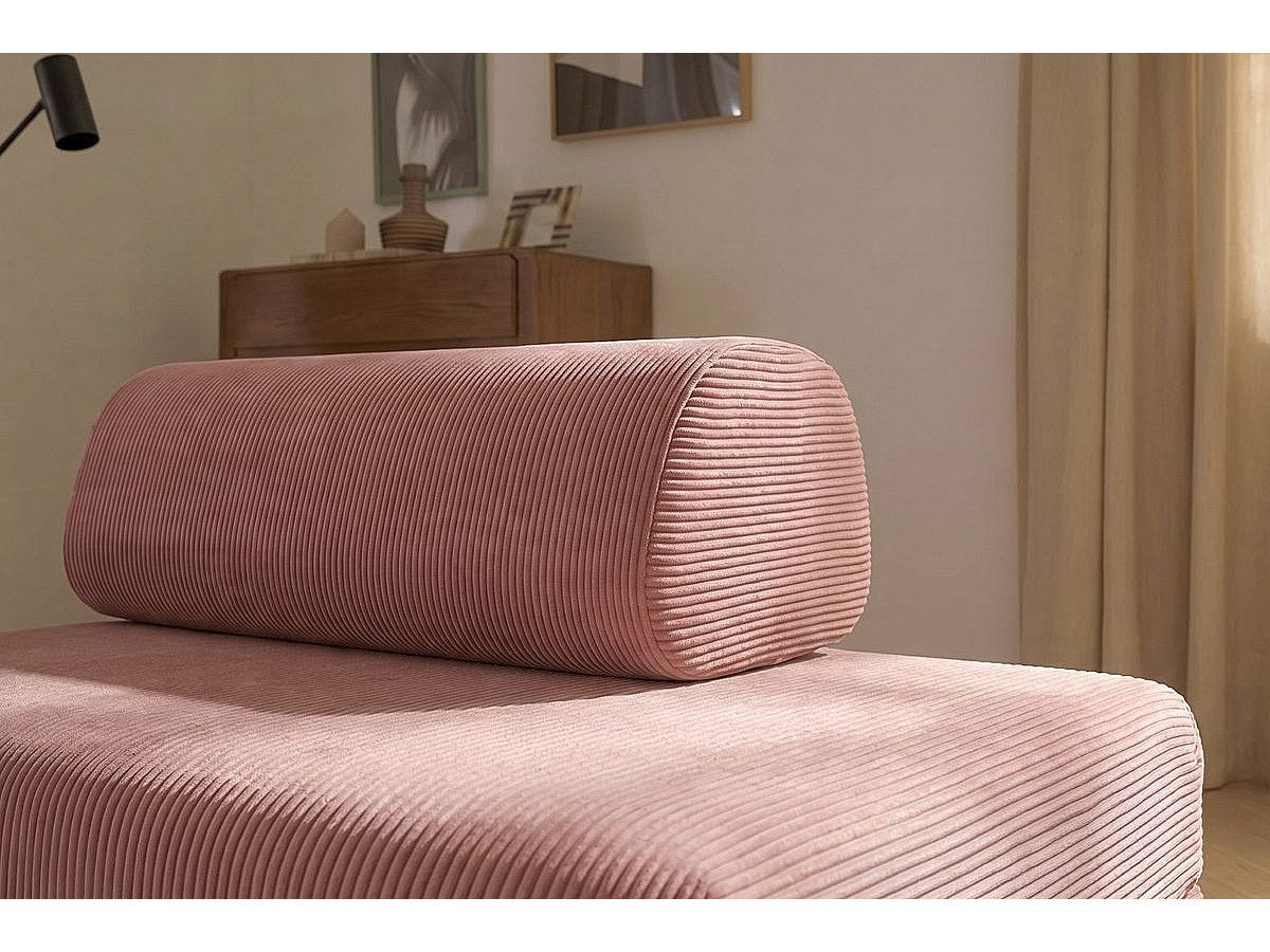 Canapé modulable convertible 2 places rose velours