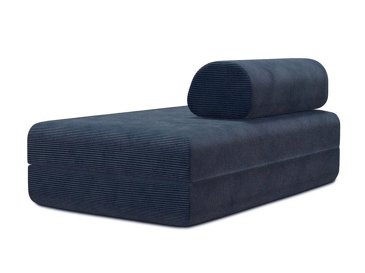 Canapé modulable convertible 2 places bleu velours