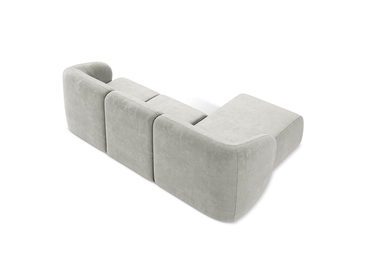 Canapé modulable 3 places gris tissu