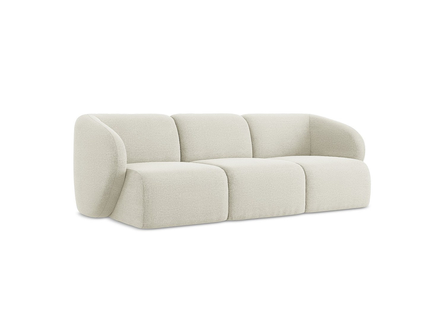 Canapé modulable 3 places beige tissu