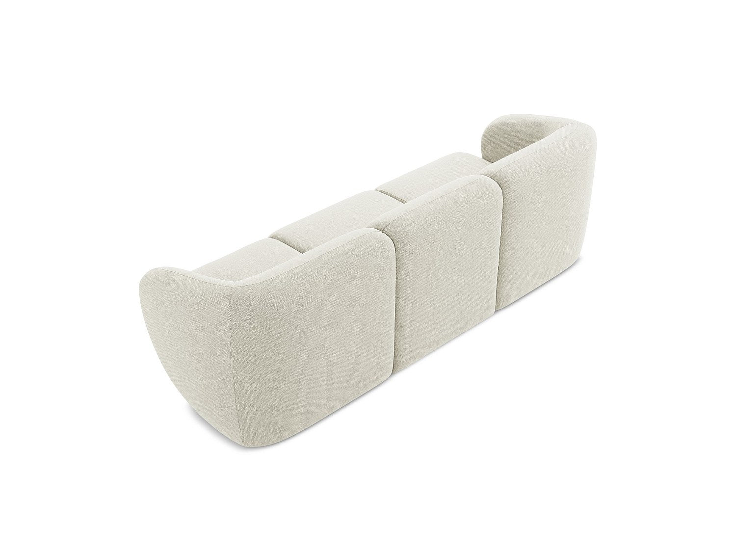 Canapé modulable 3 places beige tissu