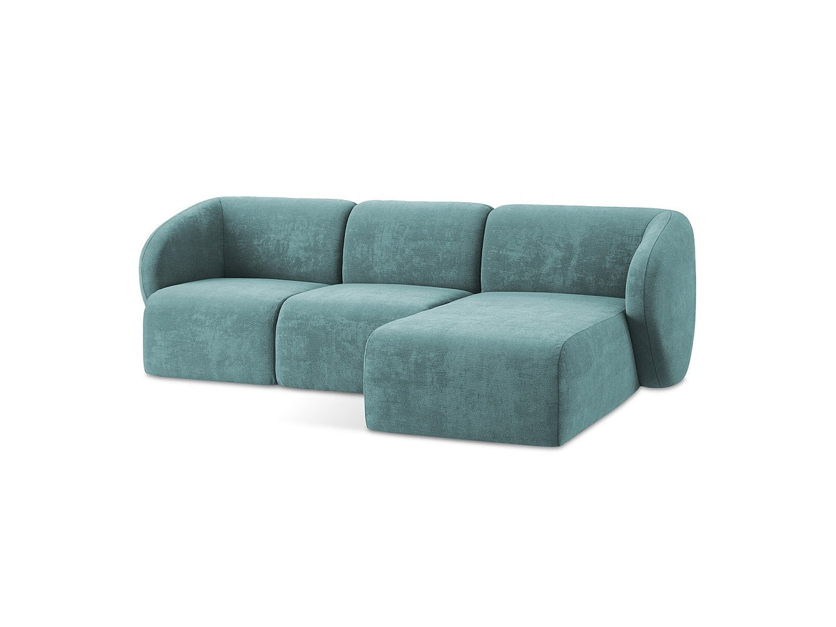 Canapé modulable 3 places bleu tissu