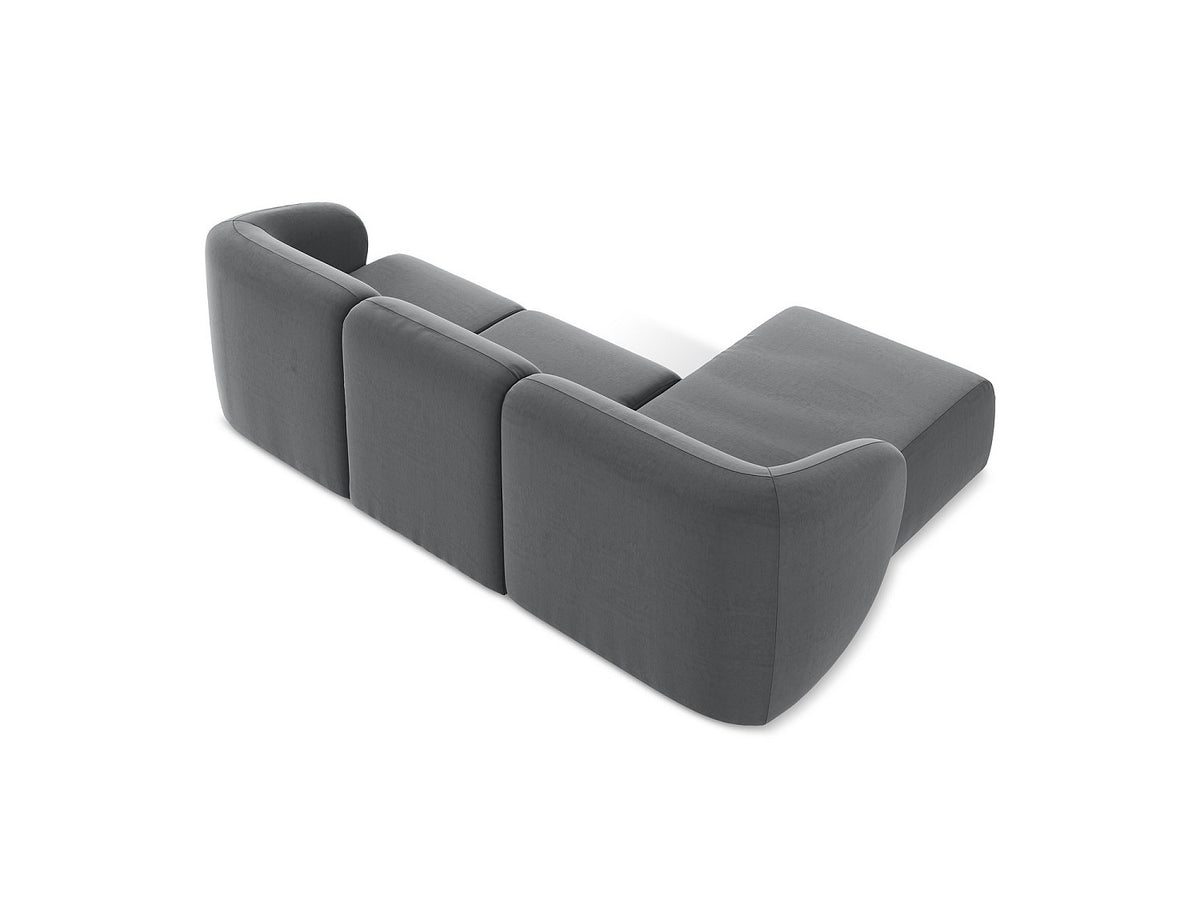 Canapé modulable 3 places gris tissu