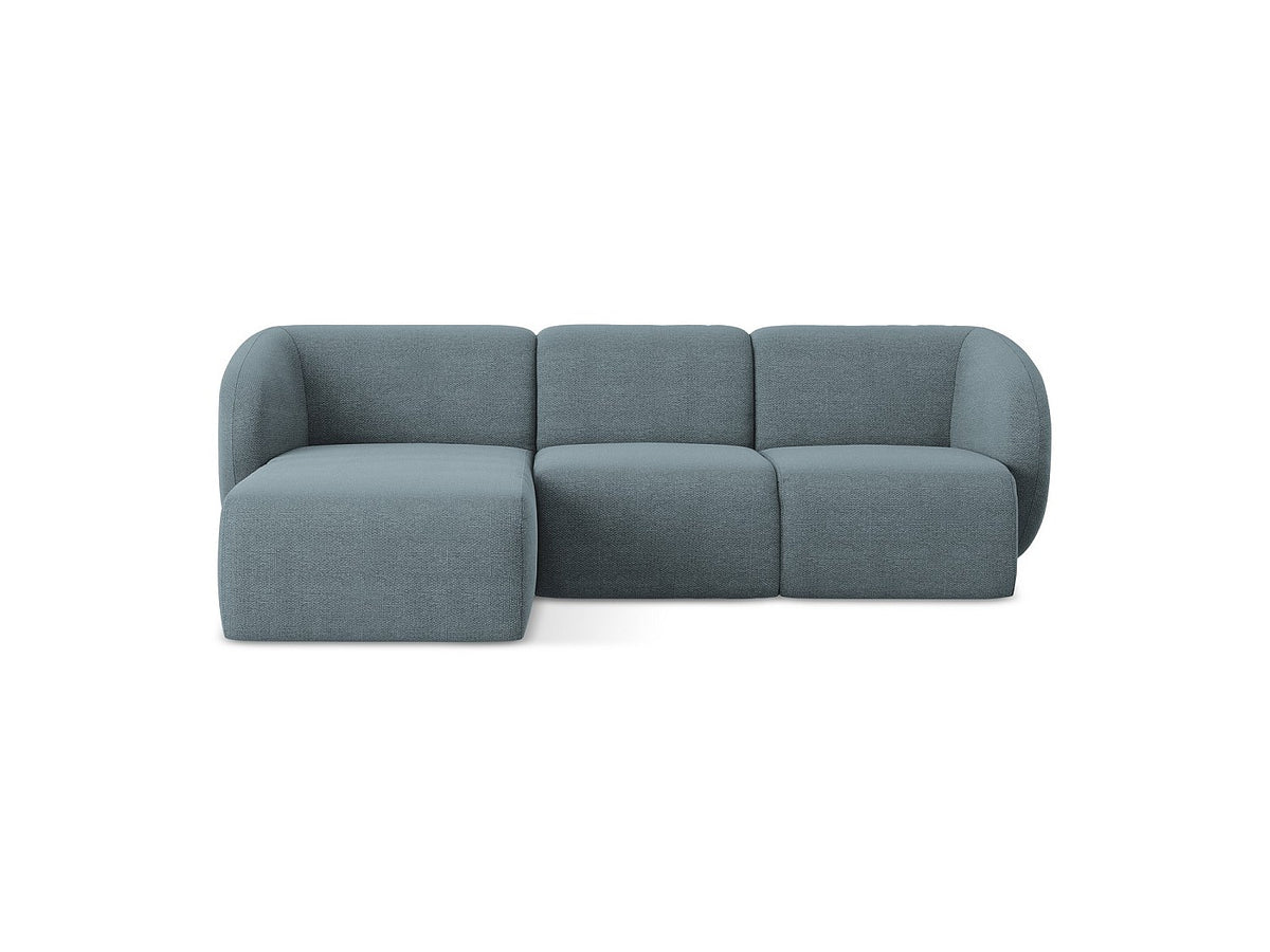 Canapé modulable 3 places bleu tissu