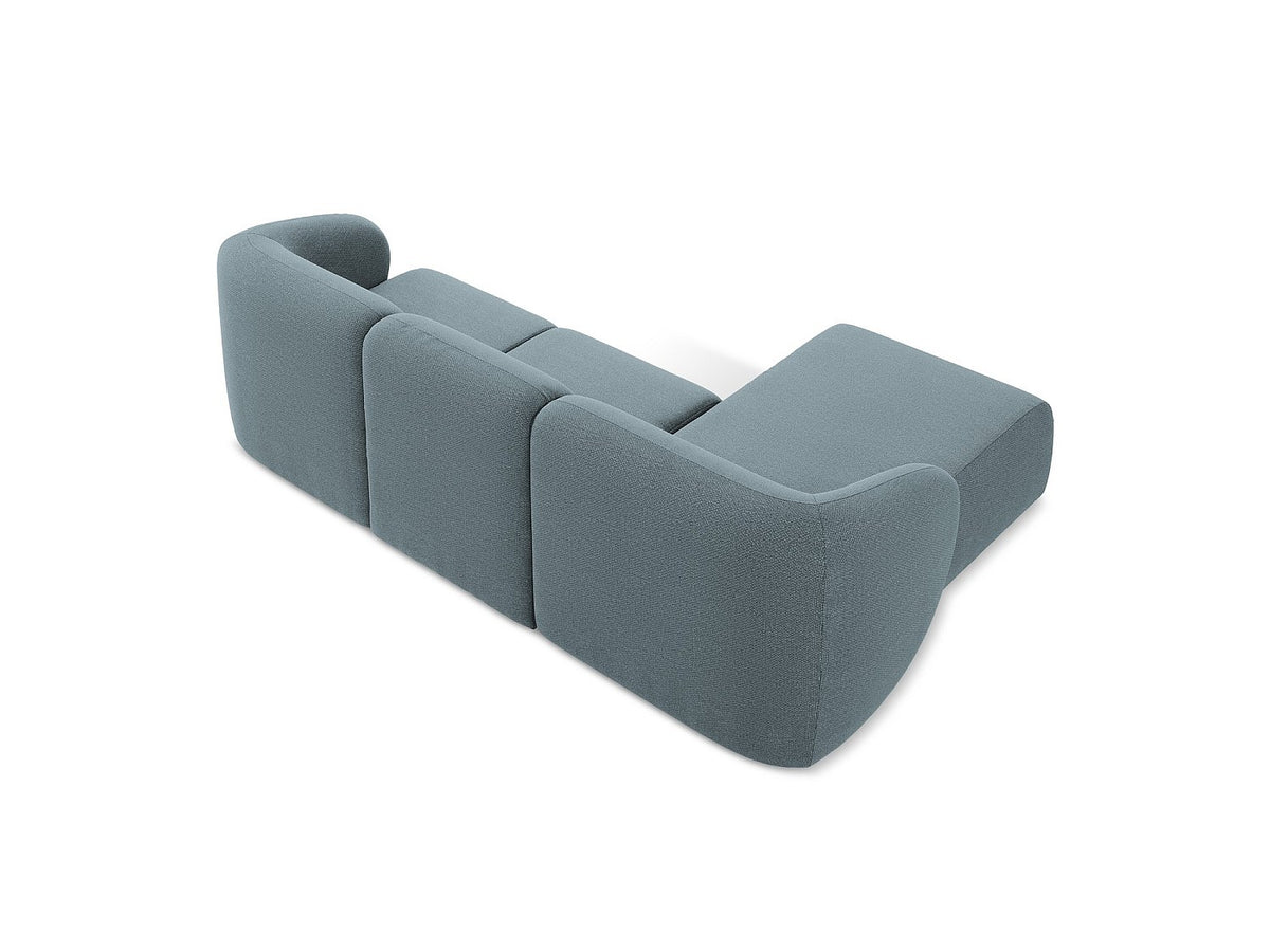 Canapé modulable 3 places bleu tissu