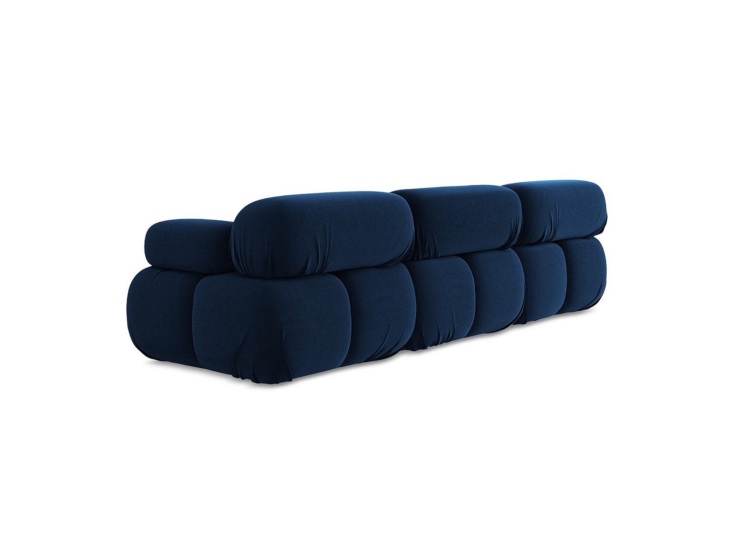 Canapé modulable 3 places bleu velours