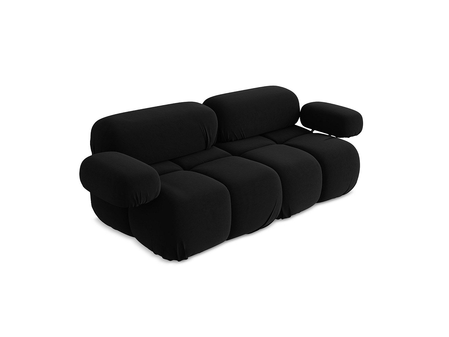 Canapé modulable 2 places noir velours