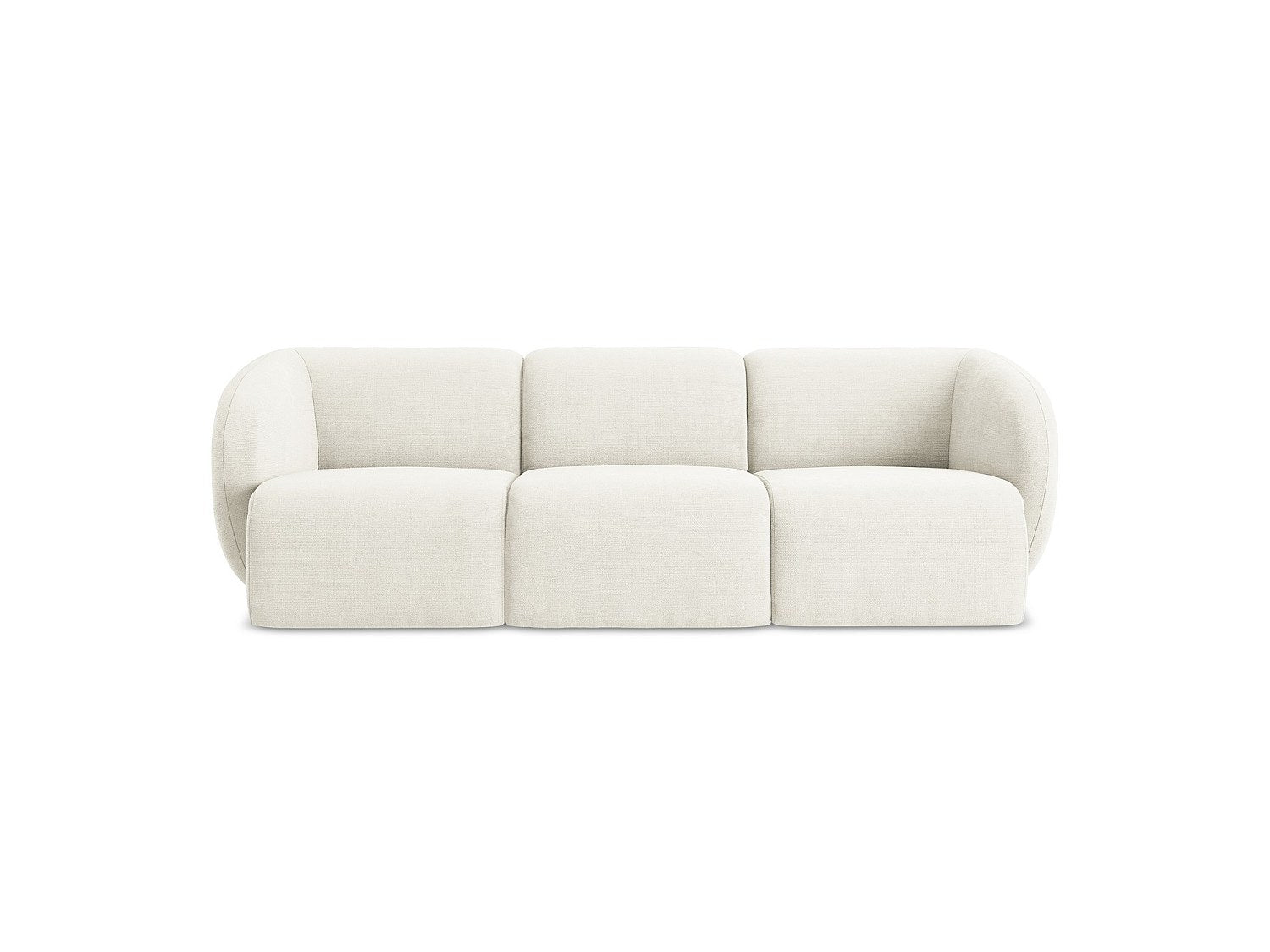 Canapé modulable 3 places blanc tissu