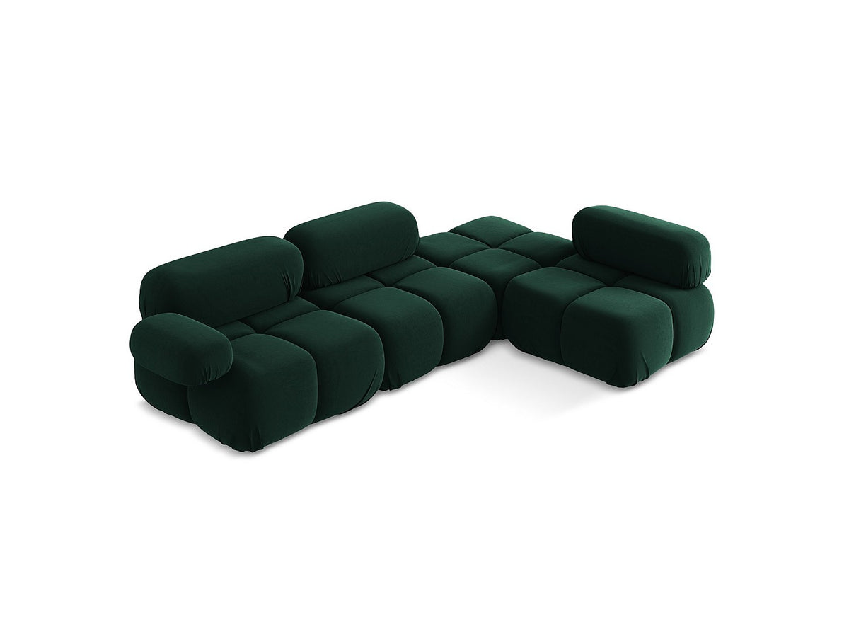 Canapé modulable 3 places vert velours