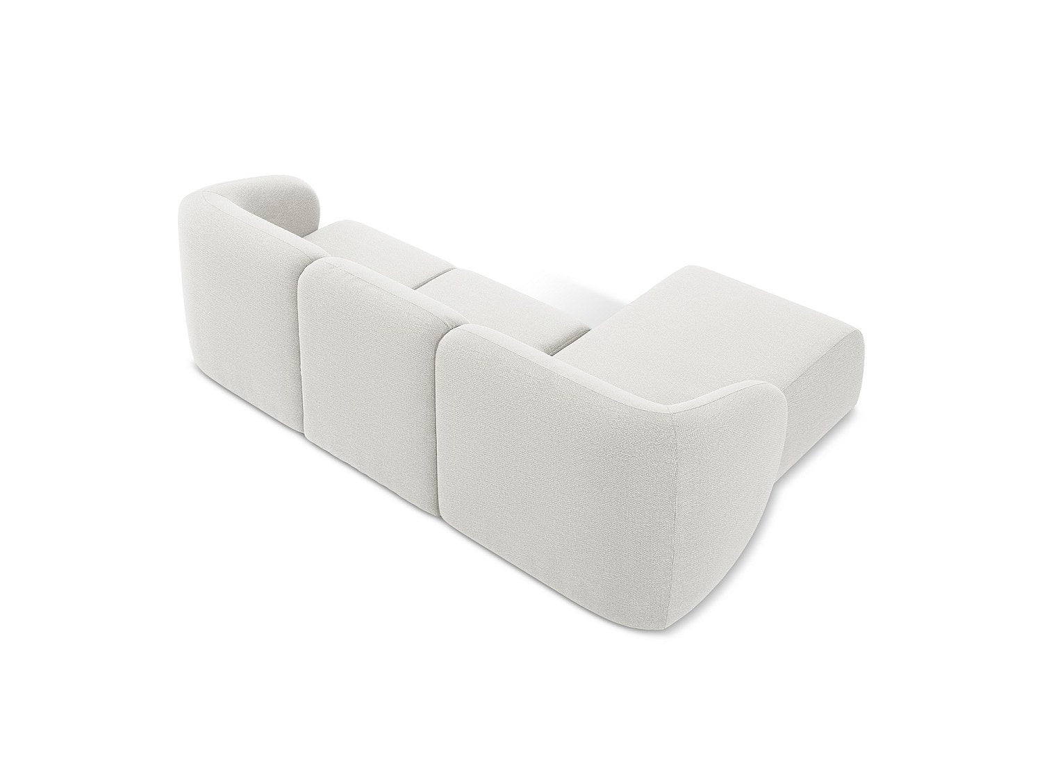 Canapé modulable 3 places blanc tissu