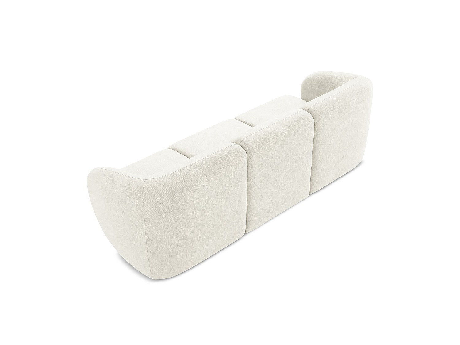 Canapé modulable 3 places blanc tissu