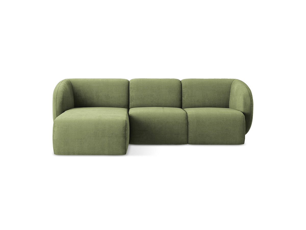 Canapé modulable 3 places vert tissu