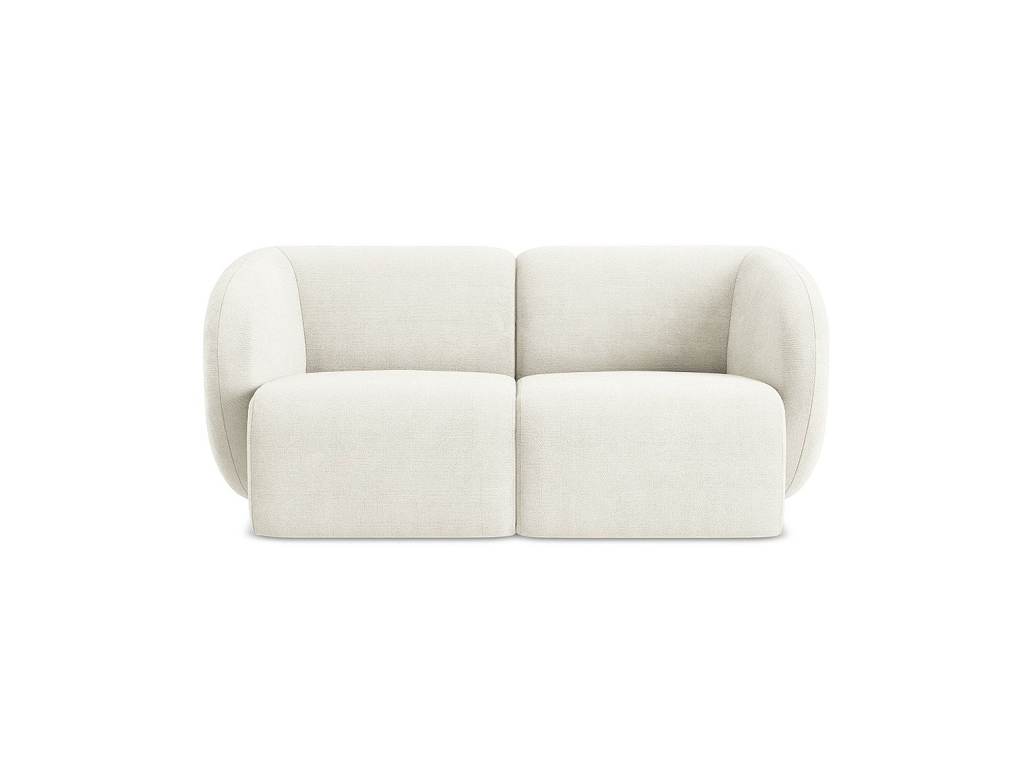 Canapé modulable 2 places blanc tissu