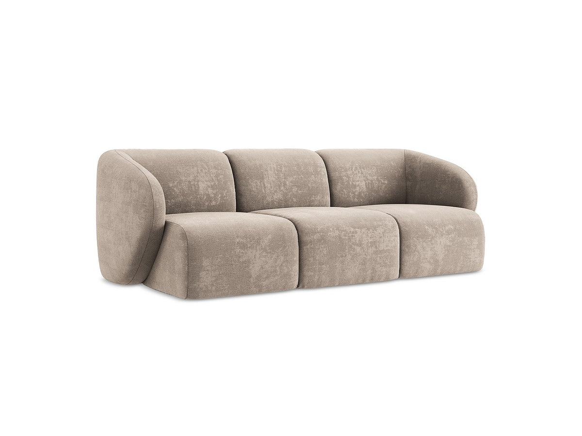 Canapé modulable 3 places beige tissu