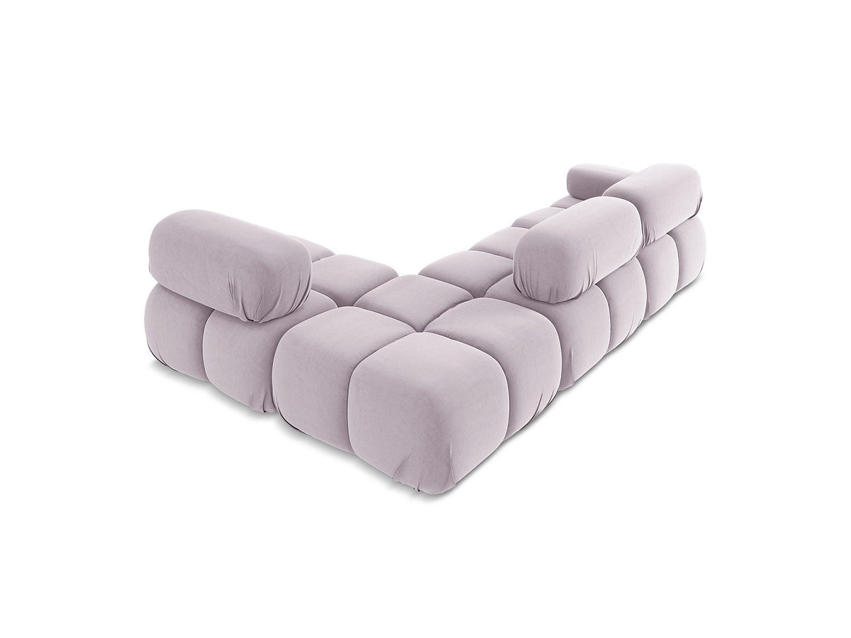 Canapé modulable 3 places violet velours