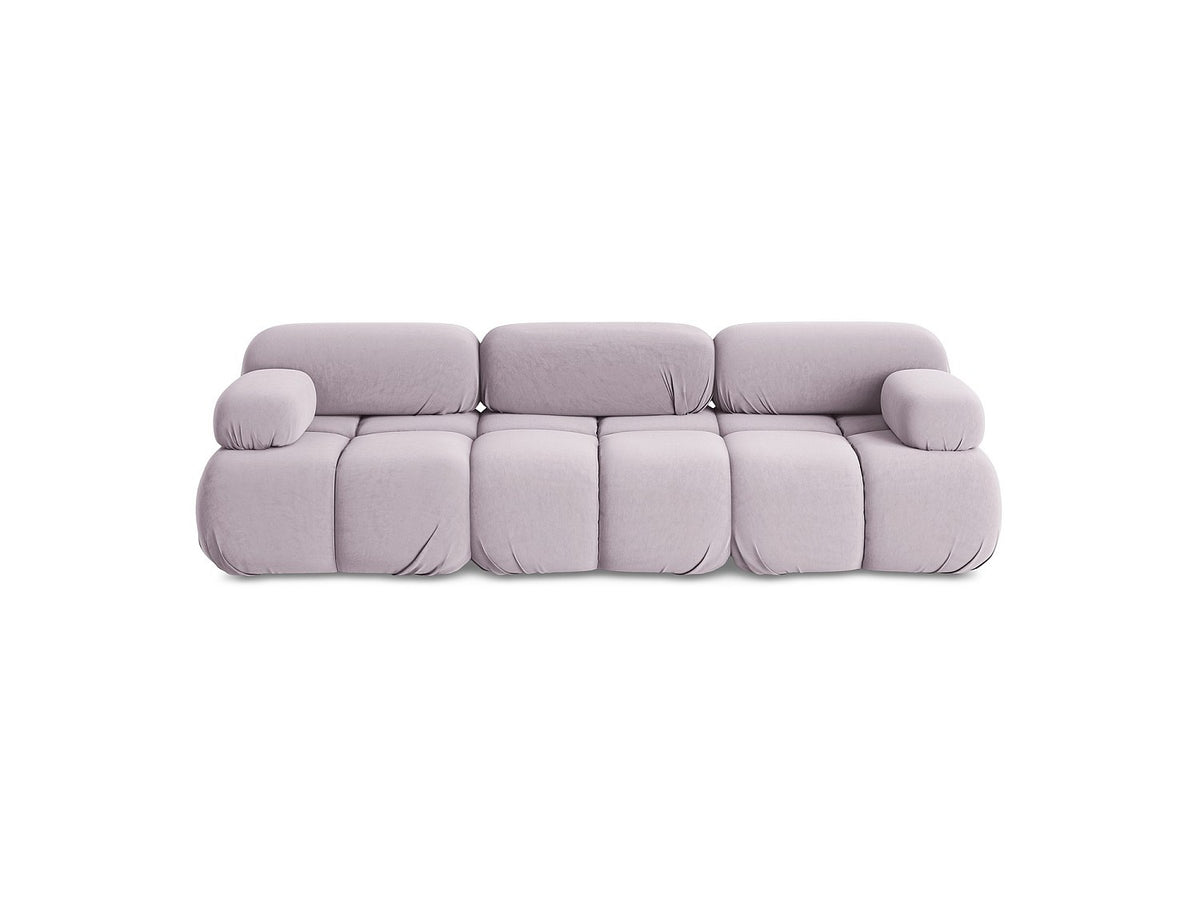 Canapé modulable 3 places violet velours