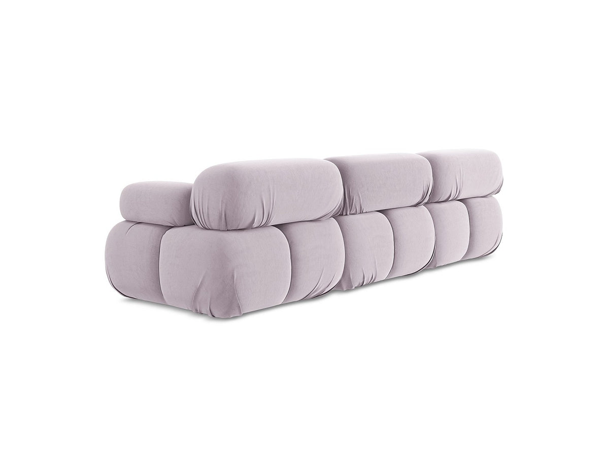 Canapé modulable 3 places violet velours