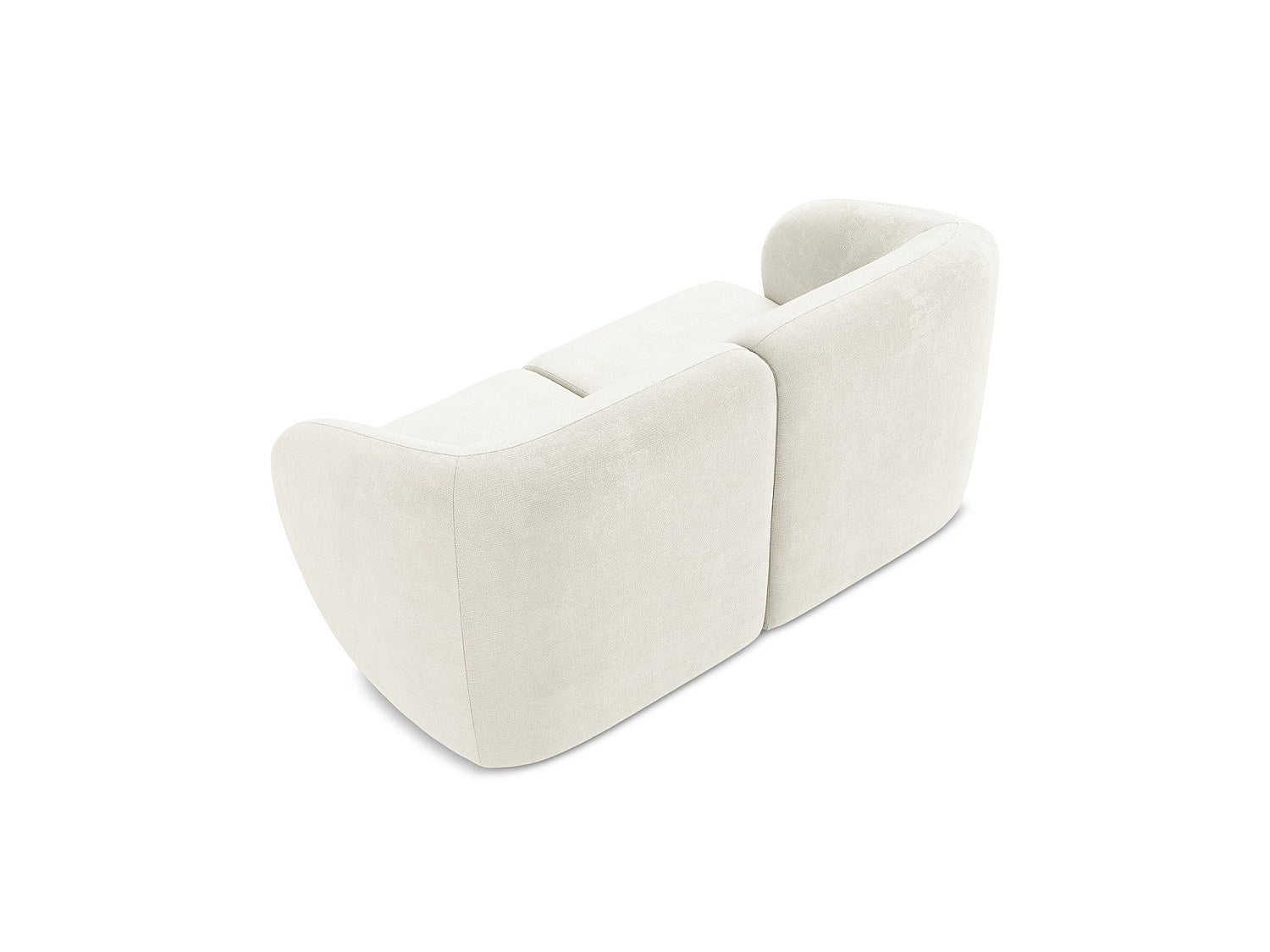 Canapé modulable 2 places blanc tissu