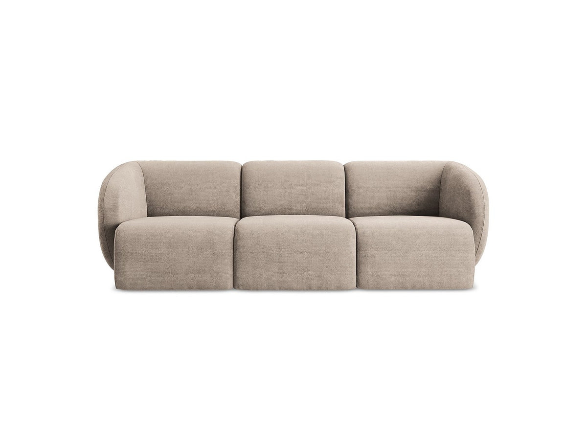 Canapé modulable 3 places beige tissu