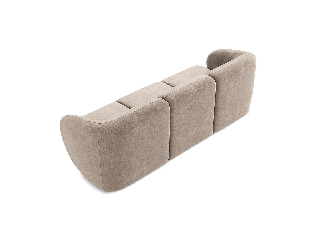 Canapé modulable 3 places beige tissu