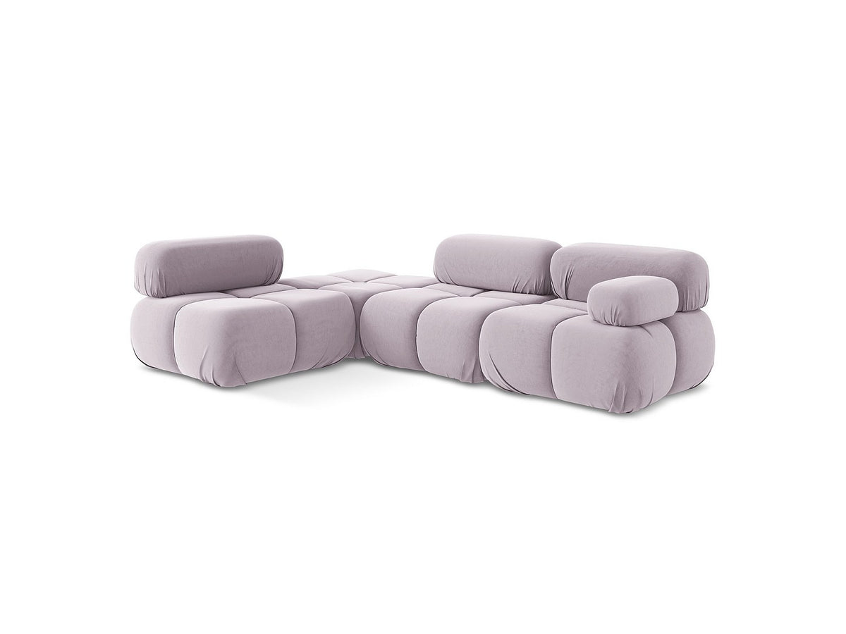 Canapé modulable 3 places violet velours