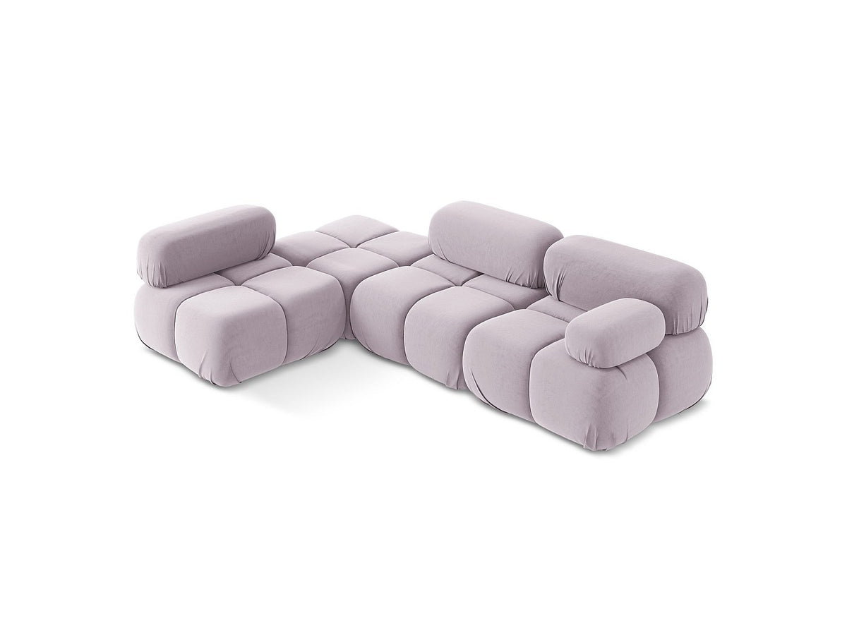 Canapé modulable 3 places violet velours
