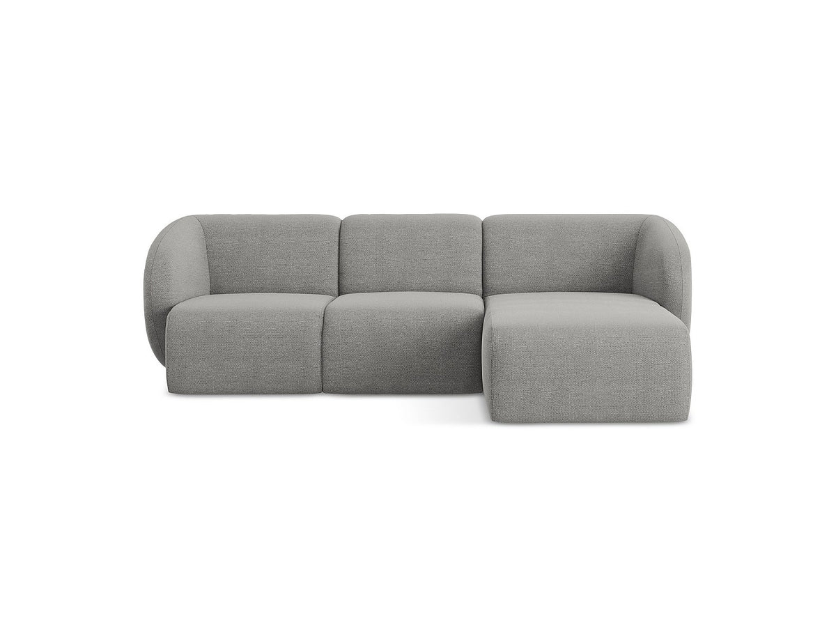 Canapé modulable 3 places gris tissu