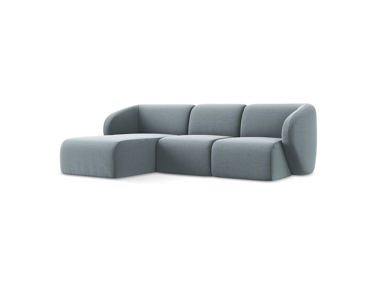 Canapé modulable 3 places bleu tissu