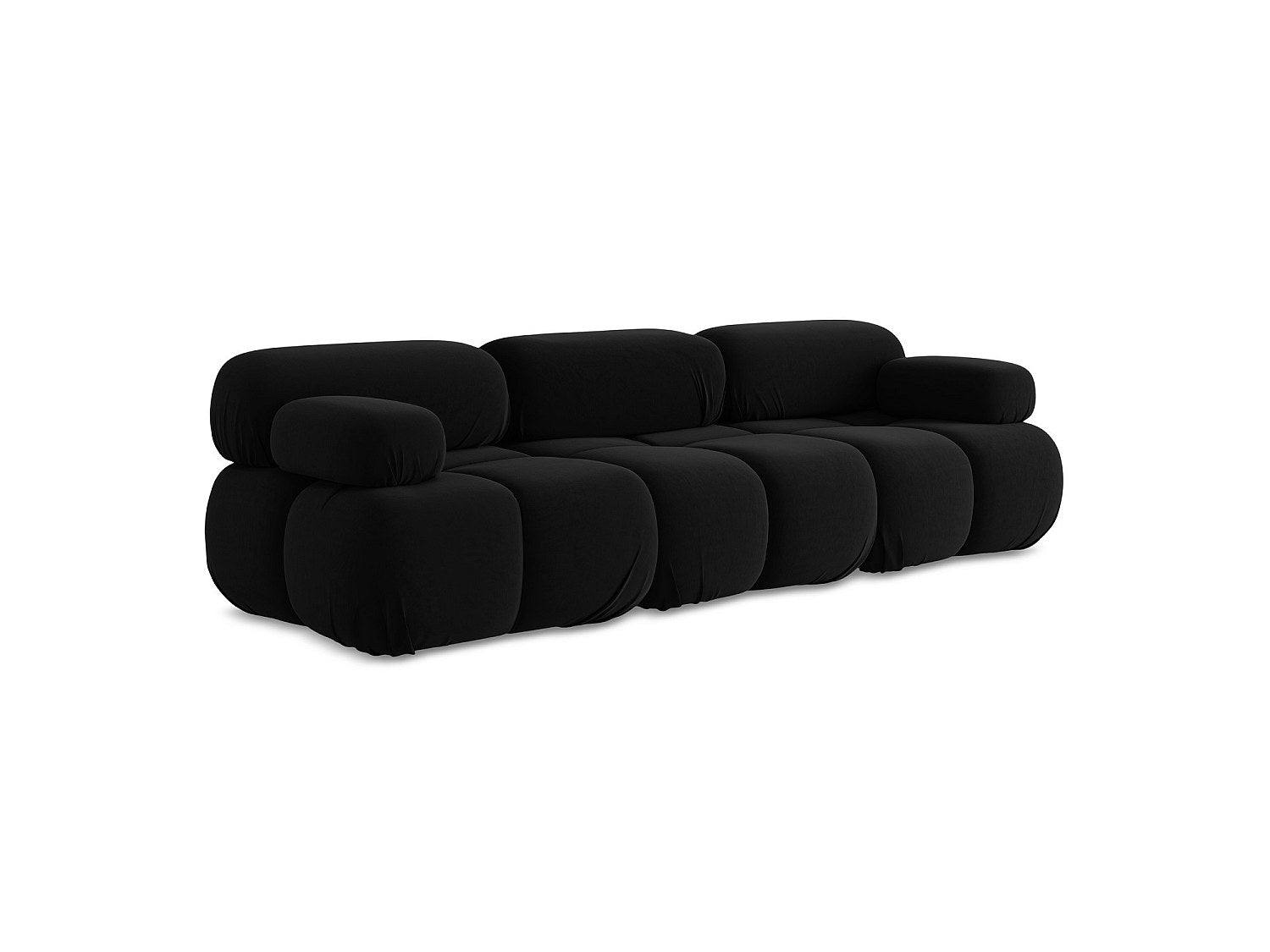 Canapé modulable 3 places noir velours