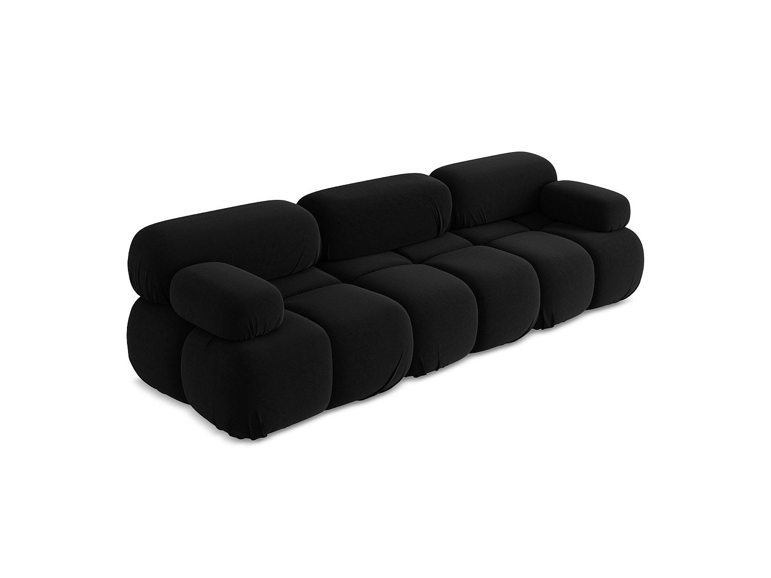Canapé modulable 3 places noir velours