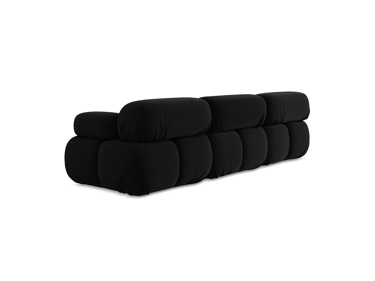 Canapé modulable 3 places noir velours
