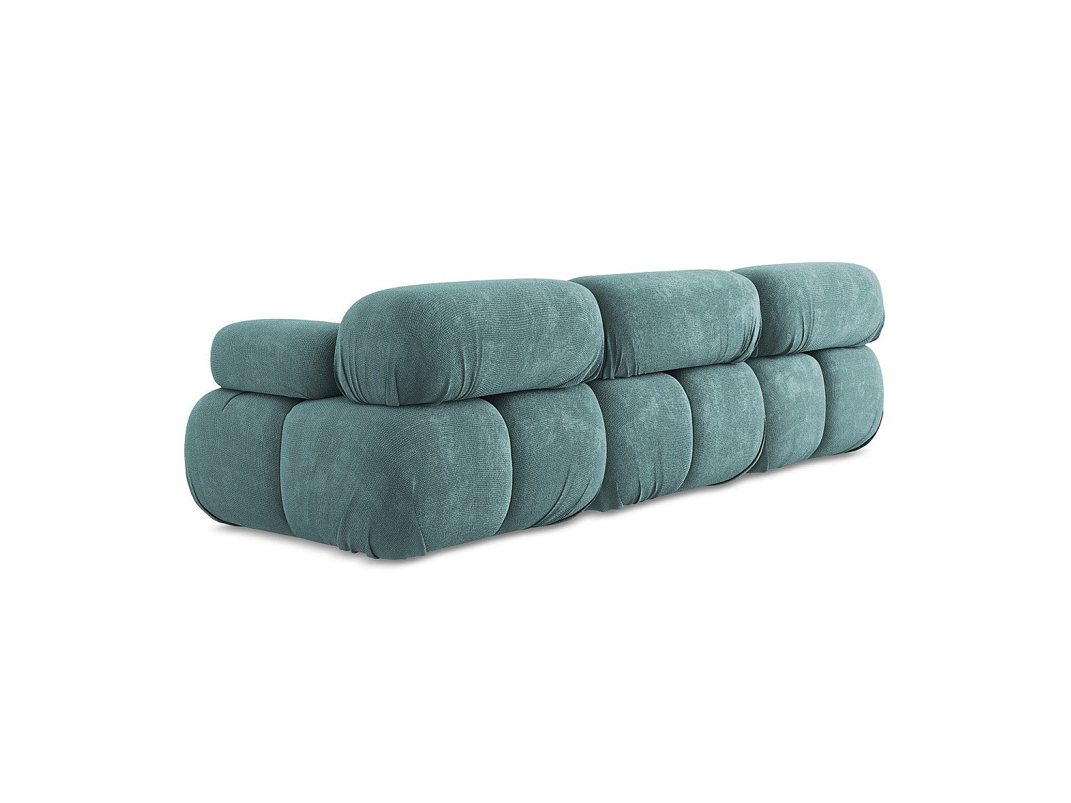 Canapé modulable 3 places bleu tissu