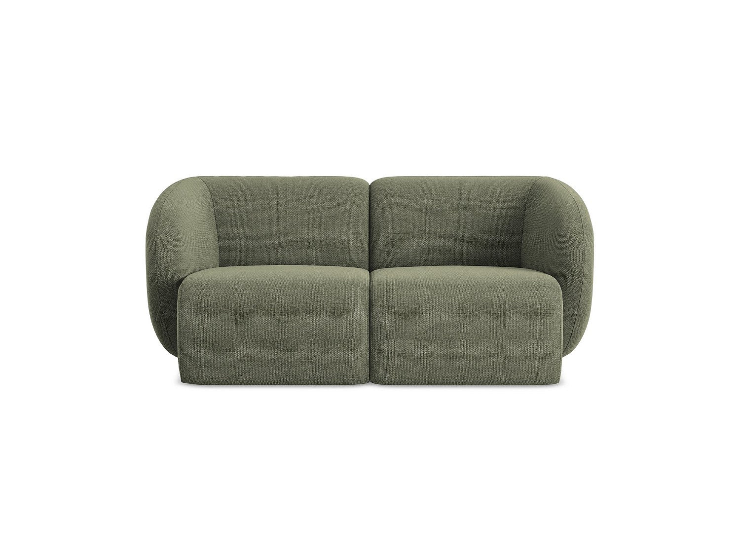 Canapé modulable 2 places vert tissu