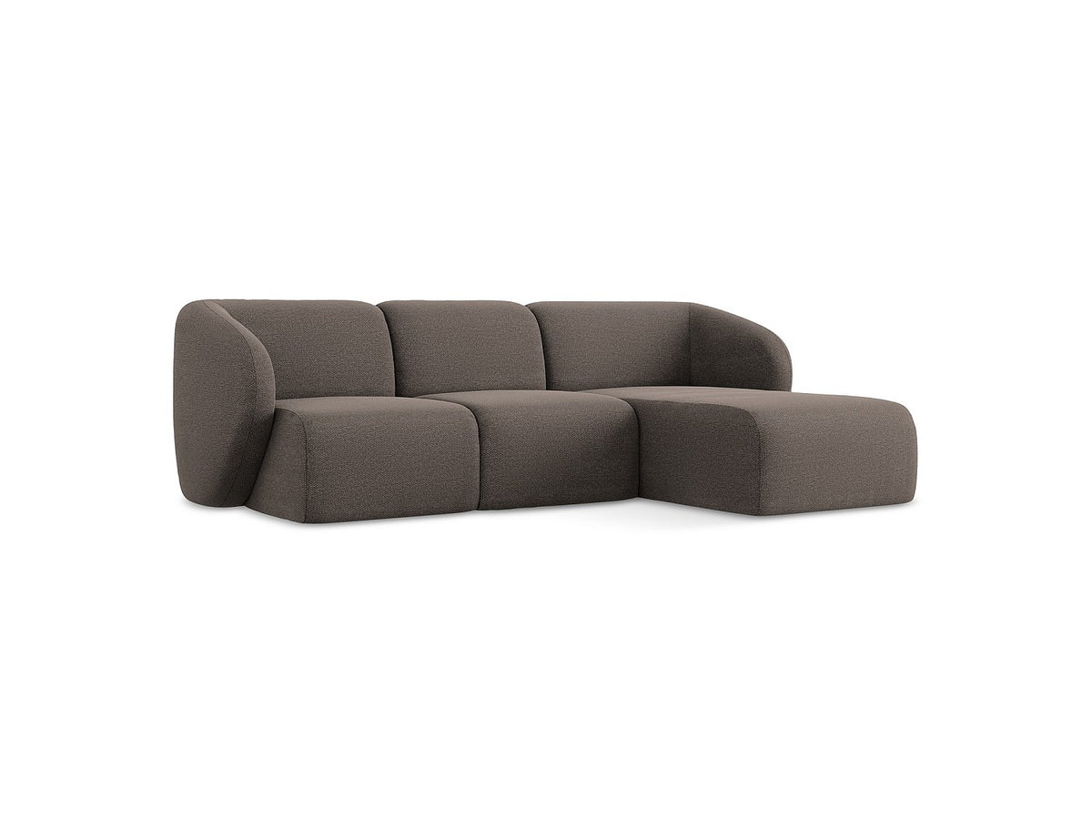 Canapé modulable 3 places marron tissu