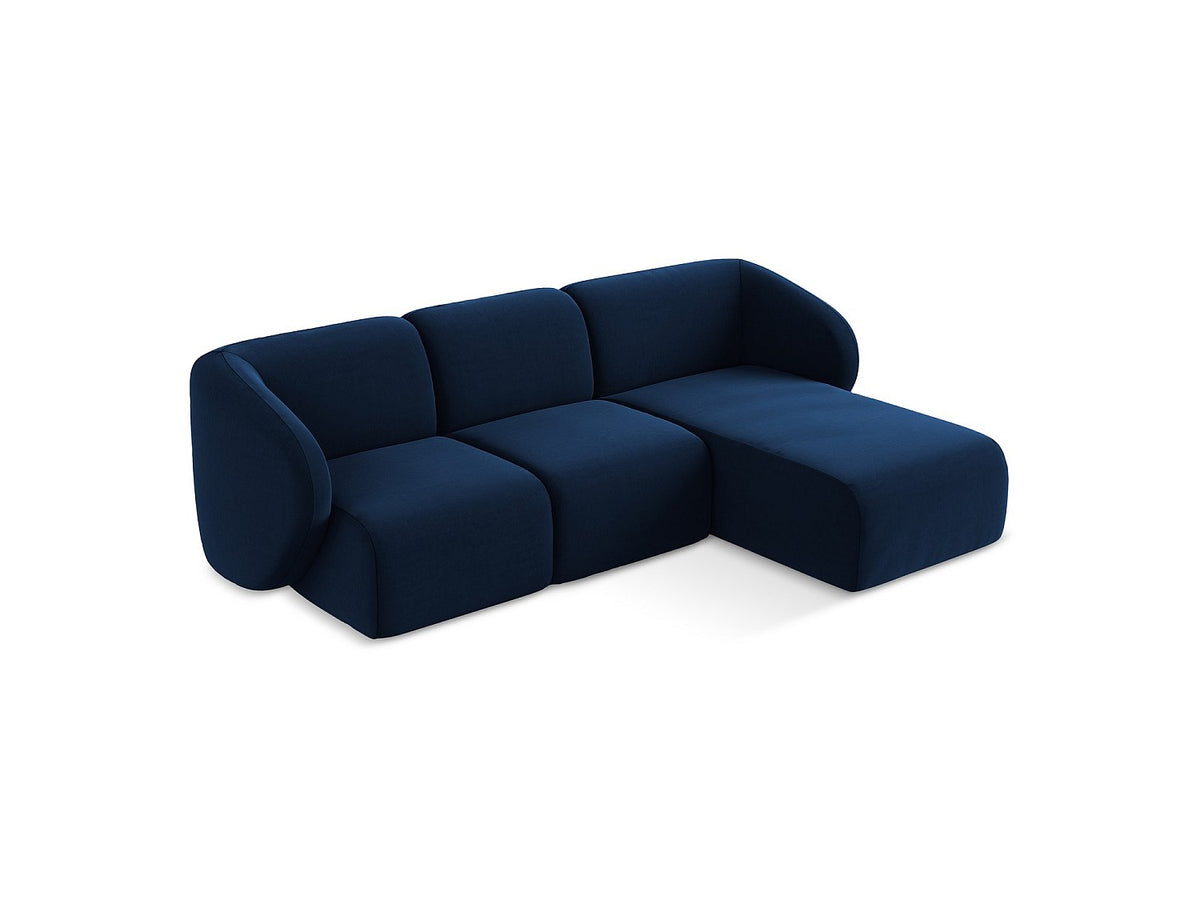 Canapé modulable 3 places bleu tissu