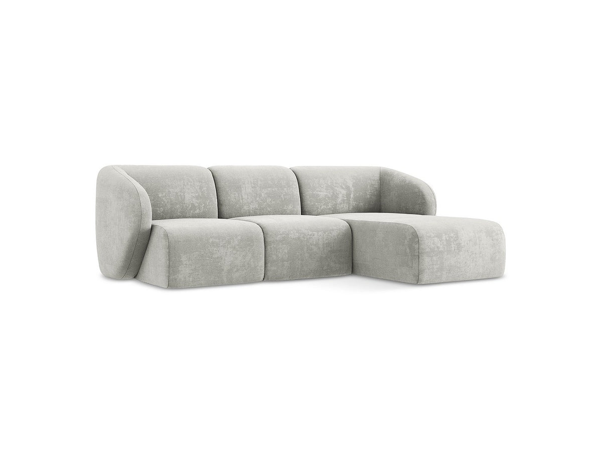Canapé modulable 3 places gris tissu