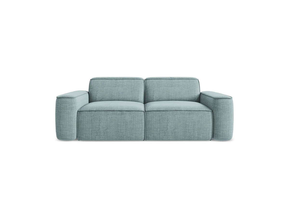 Canapé modulable 3 places bleu tissu