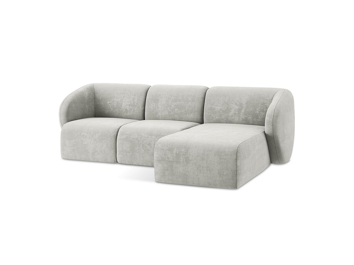 Canapé modulable 3 places gris tissu