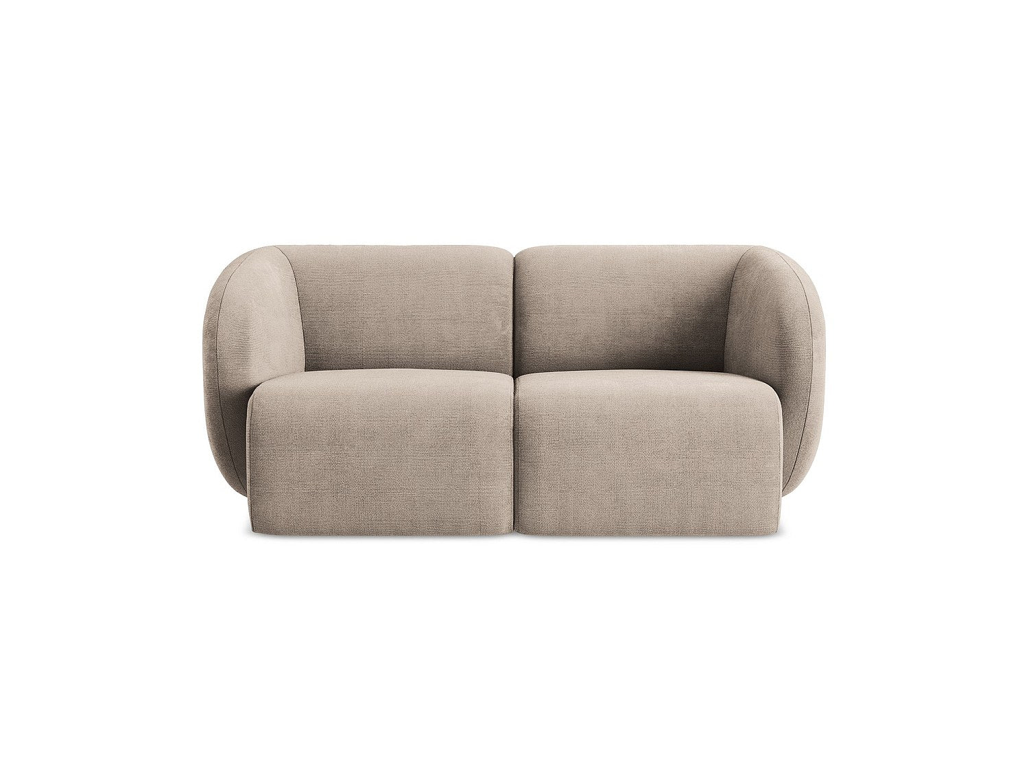 Canapé modulable 2 places beige tissu