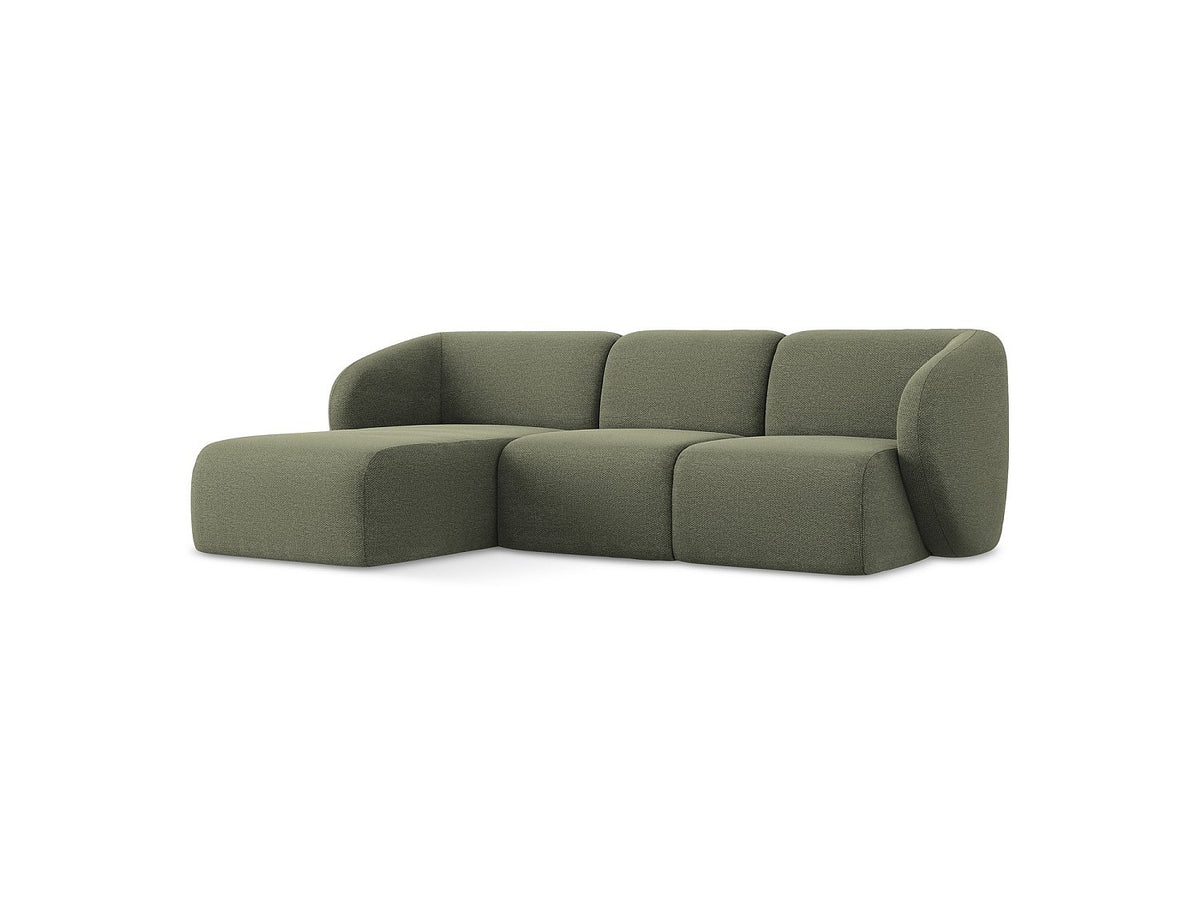 Canapé modulable 3 places vert tissu