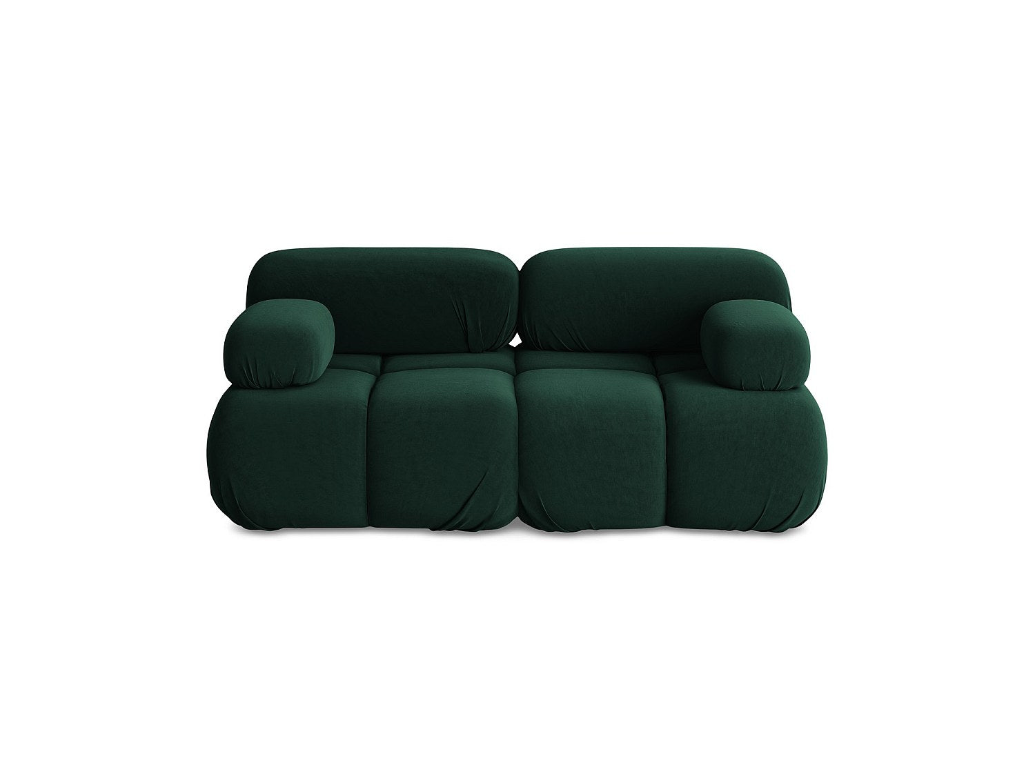 Canapé modulable 2 places vert velours