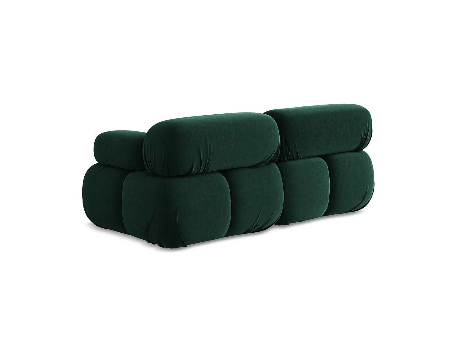 Canapé modulable 2 places vert velours