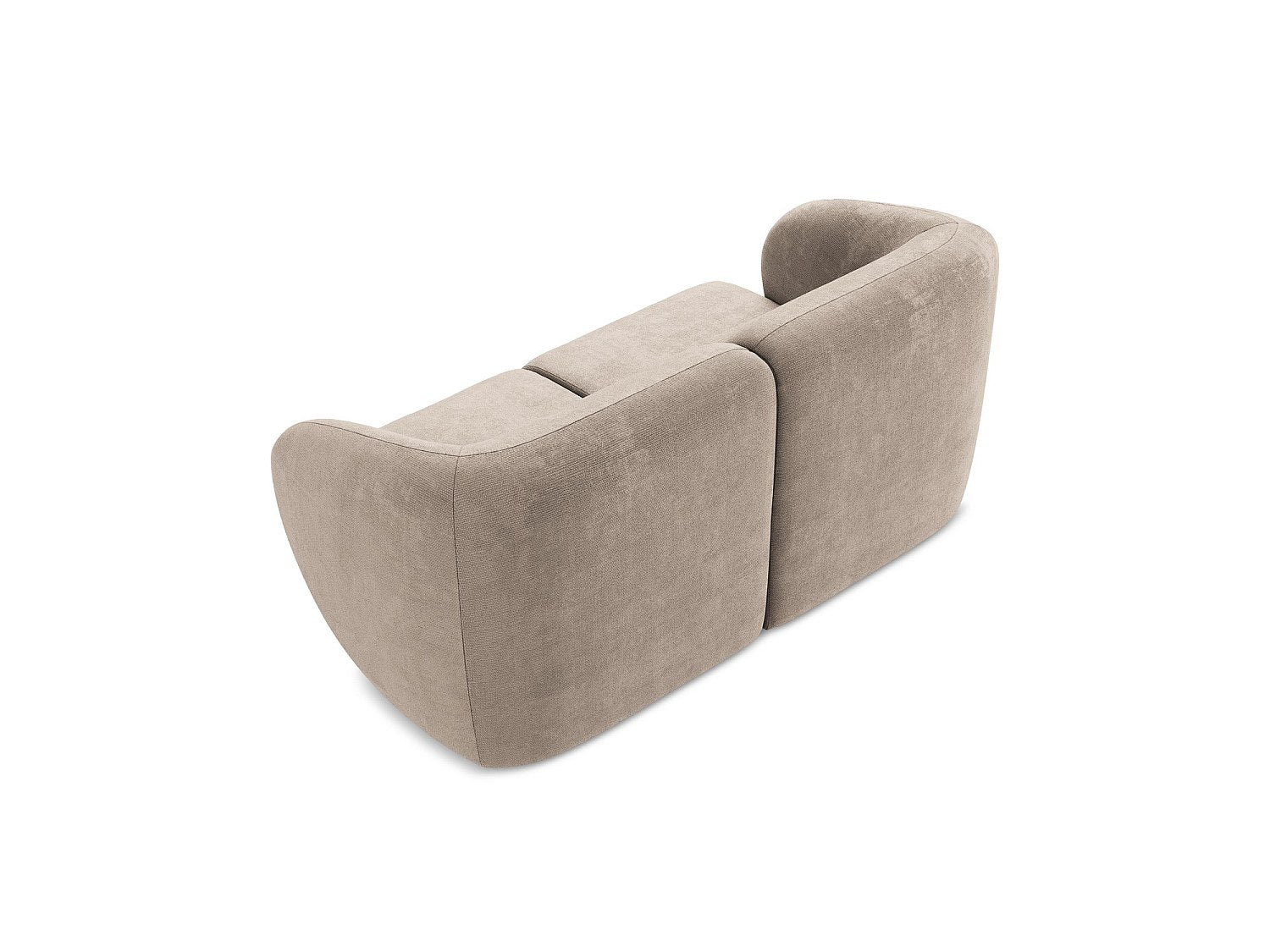 Canapé modulable 2 places beige tissu
