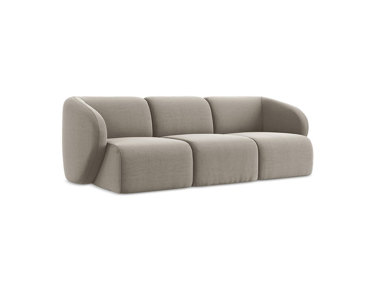 Canapé modulable 3 places taupe tissu