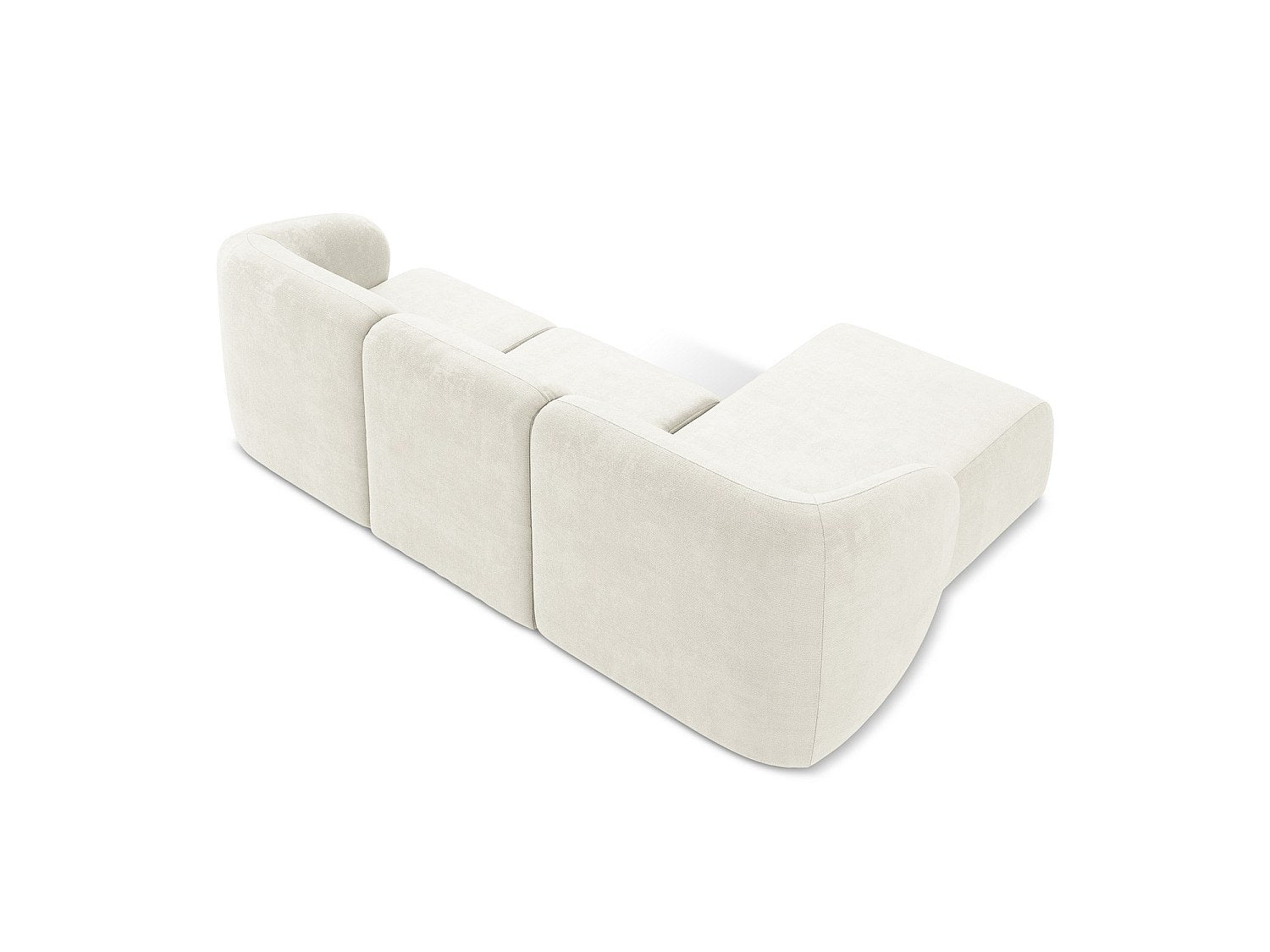 Canapé modulable 3 places blanc tissu